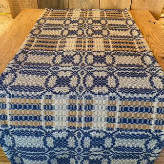 Cambridge Linen/Navy/Mustard Table Runner – 32", 56", 72"
