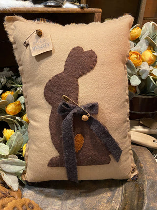 Chocolate Brown Bunny Pillow
