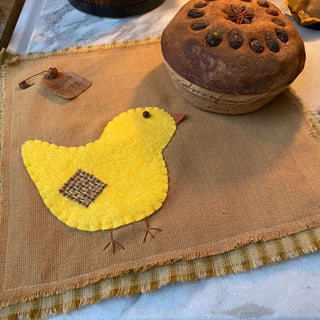 Spring Chick Candle Mat