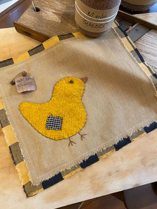 Primitive Chick Candle Mat