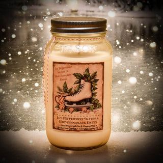 Iced Peppermint Skates & Hot Chocolate Dates Candle 24oz