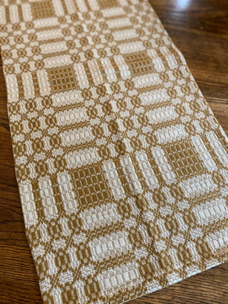 Westbury Mustard & Cream Table Runner – 32", 56", 72"